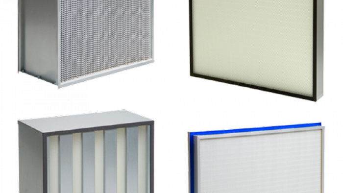 HEPA Filter Deep Pleat, Mini Pleat, V-Bank, and Gel-Sealed