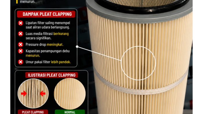 Pleat Clapping pada Filter Industri: Kenali Penyebab Sebelum Terlambat